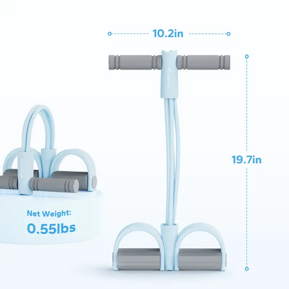 Multifunctional Pedal Resistance Band with Handles, Full Body Home Workout Exercise Equipment