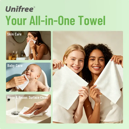 Disposable Face Towels – Ultra Soft Facial Towels for Skincare & Face Cleansing, Wet & Dry Use