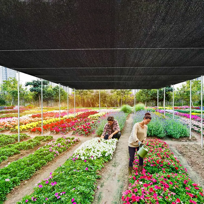 90% Blackout Shade Cloth, 10 x 13 FT Outdoor Sun Shade Net