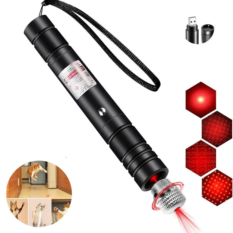 Rechargeable Green Laser Pointer – Long-Range Line Light Flashlight & Interactive Cat Toy