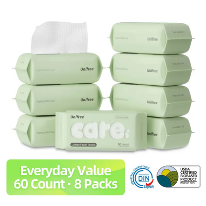 Disposable Face Towels – Ultra Soft Facial Towels for Skincare & Face Cleansing, Wet & Dry Use