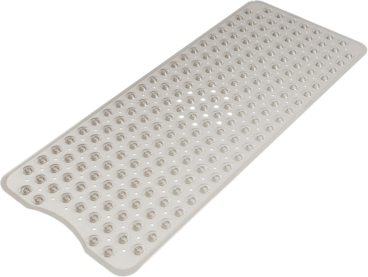 Extra Large Non-Slip Bathtub Mat, 40 x 16 Inch Anti-Slip Shower Mat with Suction Cups & Drain Holes