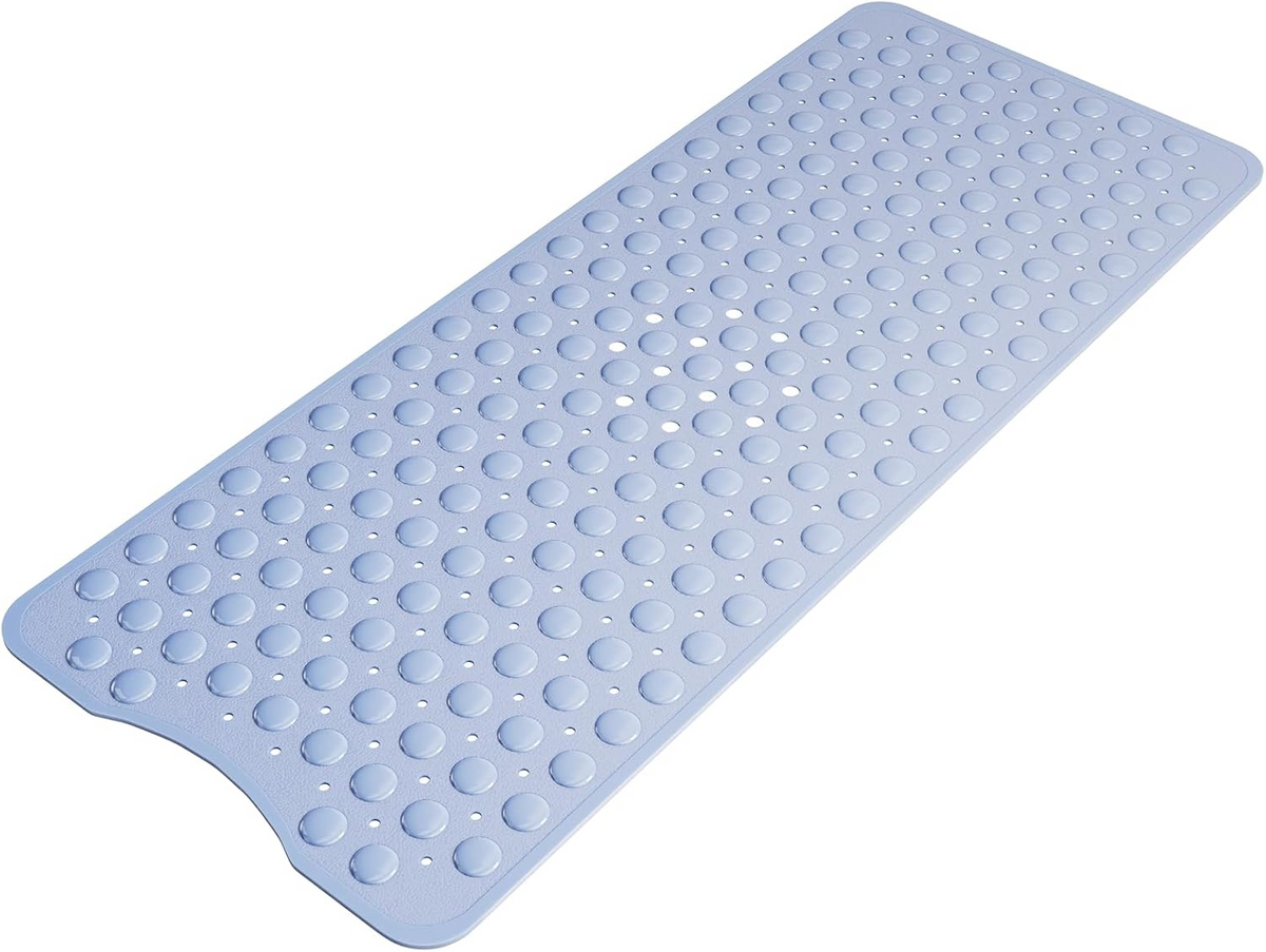 Extra Large Non-Slip Bathtub Mat, 40 x 16 Inch Anti-Slip Shower Mat with Suction Cups & Drain Holes