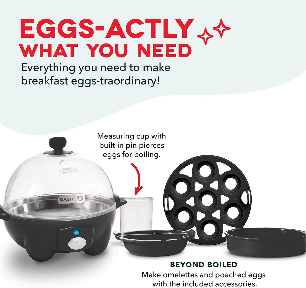 7-Egg Rapid Egg Cooker – Automatic Electric Egg Steamer with Boiling & Poaching Functions