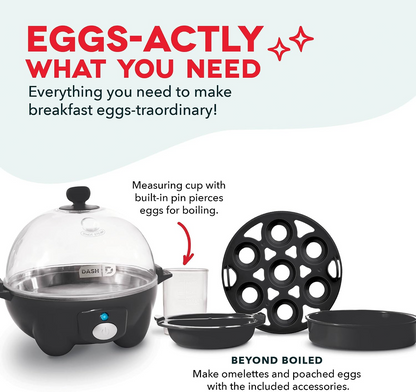 7-Egg Rapid Egg Cooker – Automatic Electric Egg Steamer with Boiling & Poaching Functions