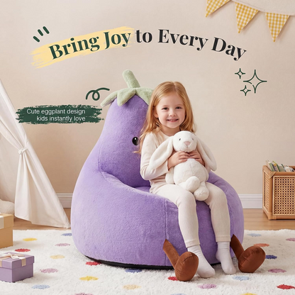 31in Kids Memory Foam Bean Bag Chair, Ultra Soft Floor Sofa Seat for Playroom, Bedroom & Living Room