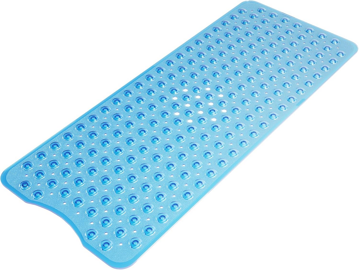 Extra Large Non-Slip Bathtub Mat, 40 x 16 Inch Anti-Slip Shower Mat with Suction Cups & Drain Holes
