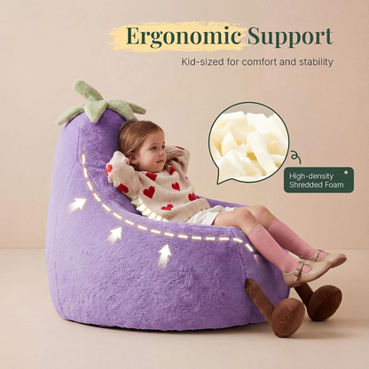 31in Kids Memory Foam Bean Bag Chair, Ultra Soft Floor Sofa Seat for Playroom, Bedroom & Living Room