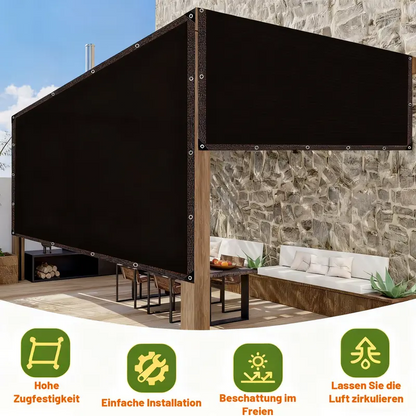 90% Blackout Shade Cloth, 10 x 13 FT Outdoor Sun Shade Net