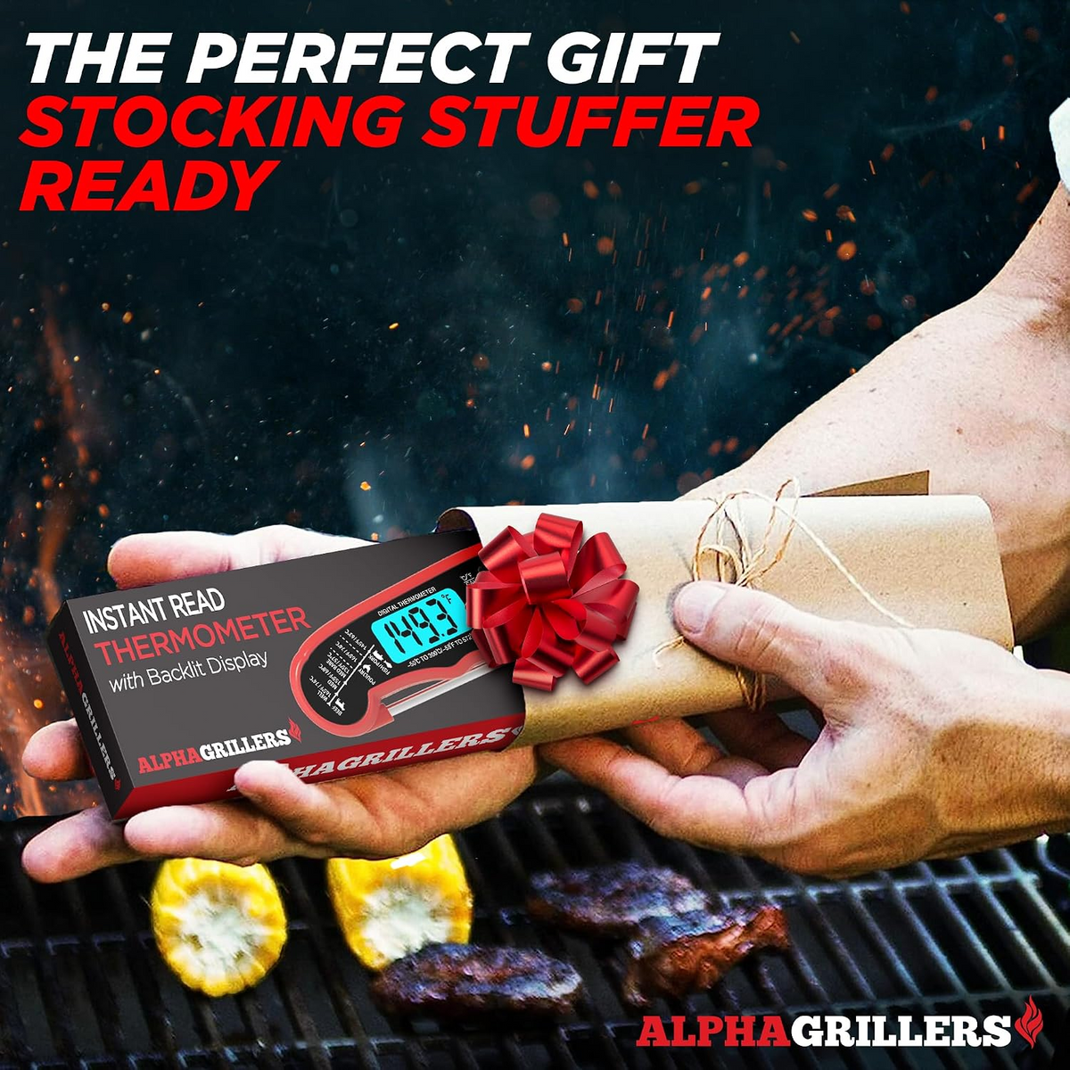 Instant Read Digital Meat Thermometer, Fast Accurate Food Thermometer for Grilling, Cooking & BBQ