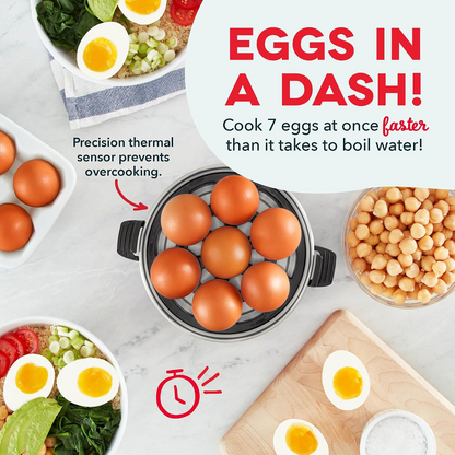 7-Egg Rapid Egg Cooker – Automatic Electric Egg Steamer with Boiling & Poaching Functions