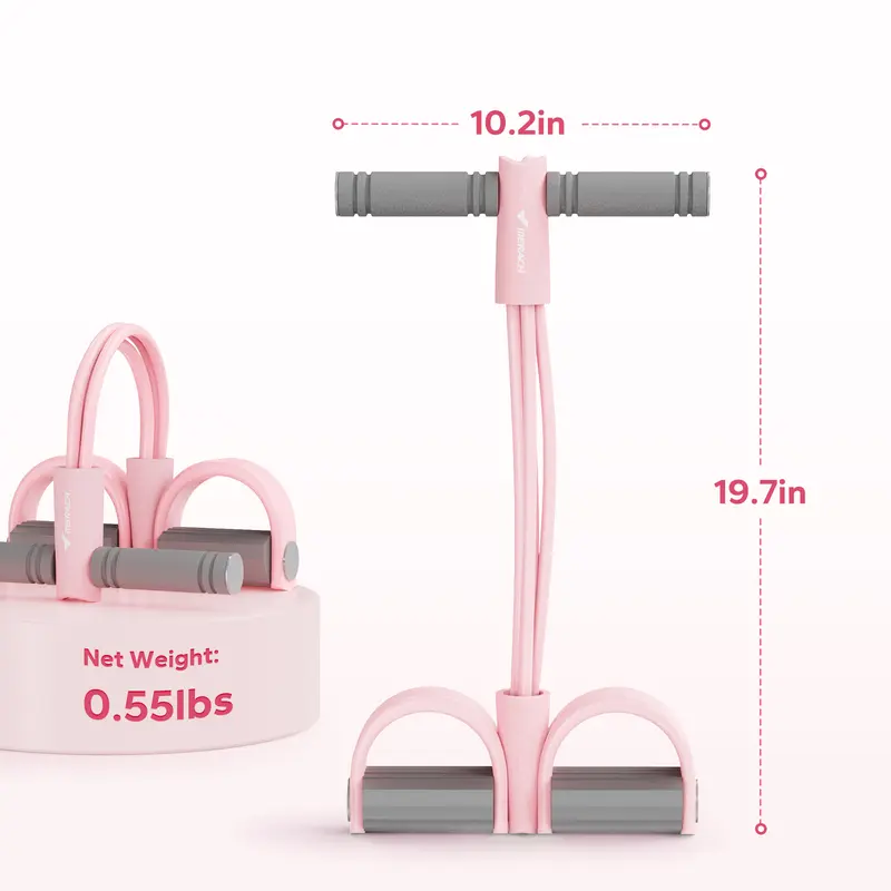Multifunctional Pedal Resistance Band with Handles, Full Body Home Workout Exercise Equipment
