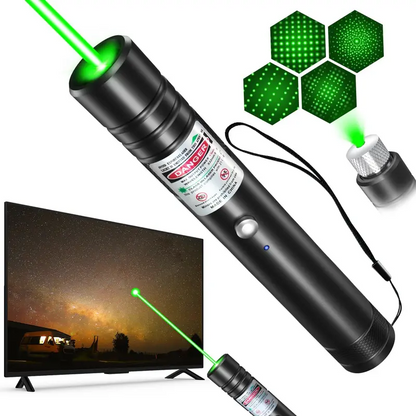 Rechargeable Green Laser Pointer – Long-Range Line Light Flashlight & Interactive Cat Toy