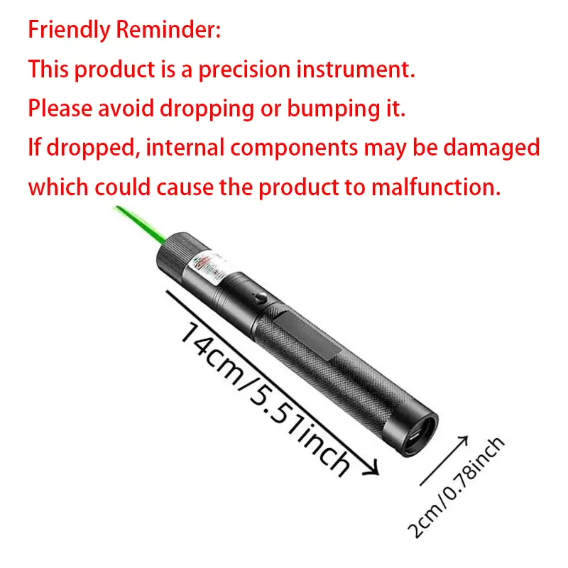 Rechargeable Green Laser Pointer – Long-Range Line Light Flashlight & Interactive Cat Toy
