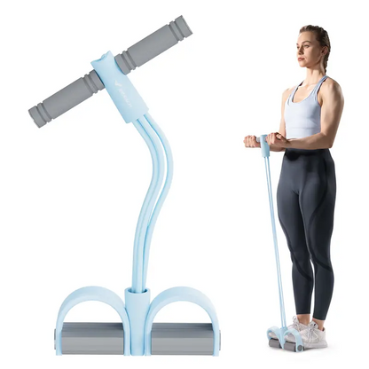 Multifunctional Pedal Resistance Band with Handles, Full Body Home Workout Exercise Equipment
