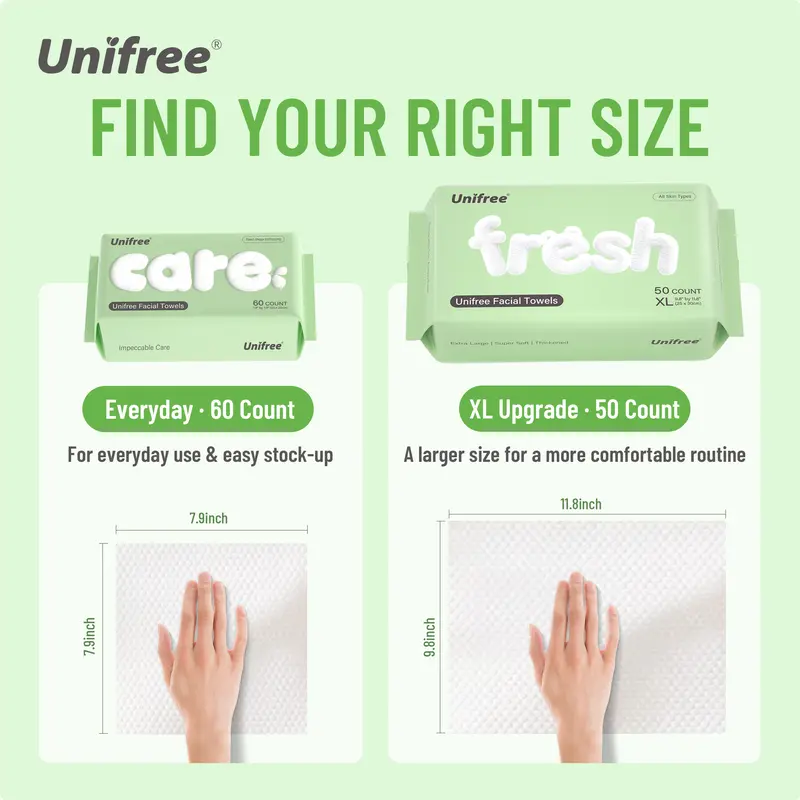 Disposable Face Towels – Ultra Soft Facial Towels for Skincare & Face Cleansing, Wet & Dry Use
