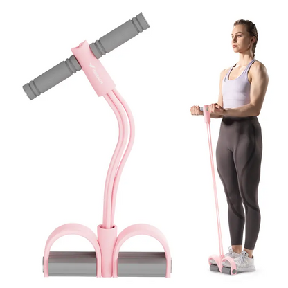 Multifunctional Pedal Resistance Band with Handles, Full Body Home Workout Exercise Equipment