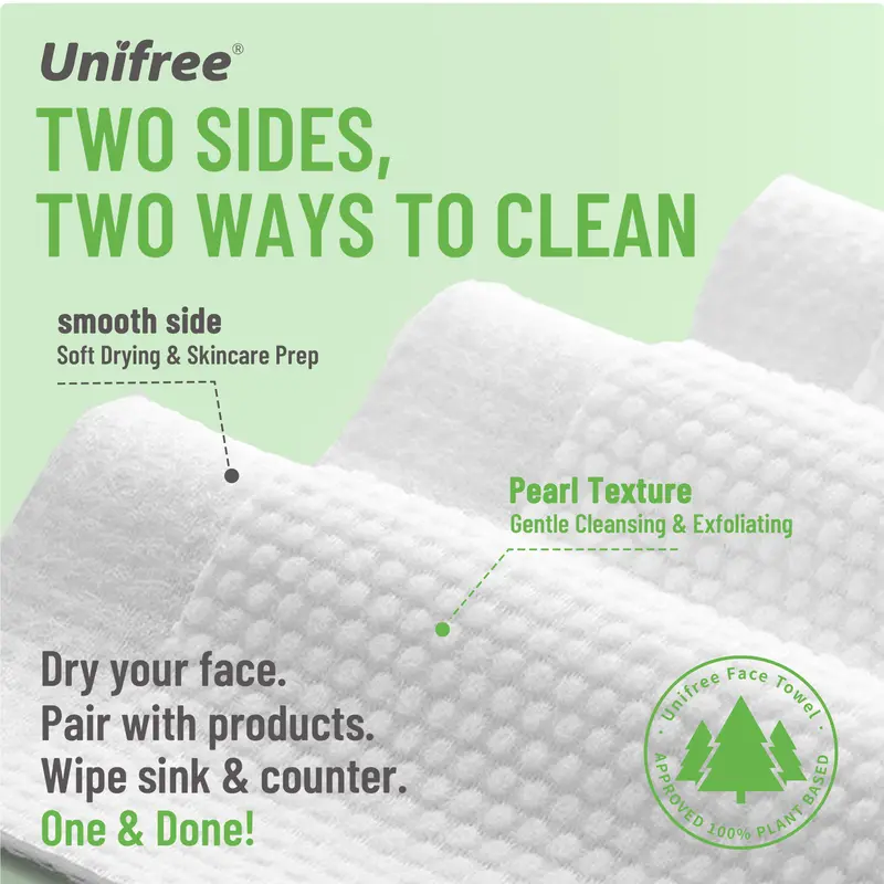 Disposable Face Towels – Ultra Soft Facial Towels for Skincare & Face Cleansing, Wet & Dry Use