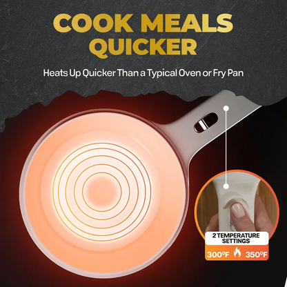 Electric Ceramic Skillet with Lid & Steamer, Nonstick Multi-Function Hot Pot for Cooking